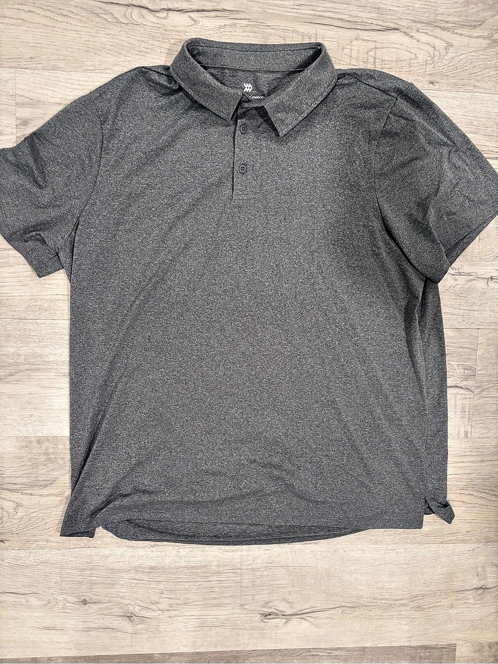all in motion Men's Jersey Polo Shirt Gray XL